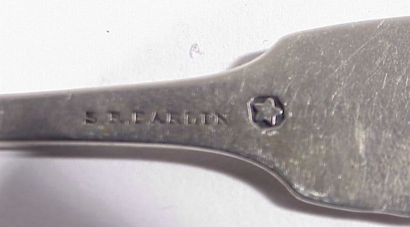 Vintage Monogrammed S. R. Parlin Coin Silver Spoon  