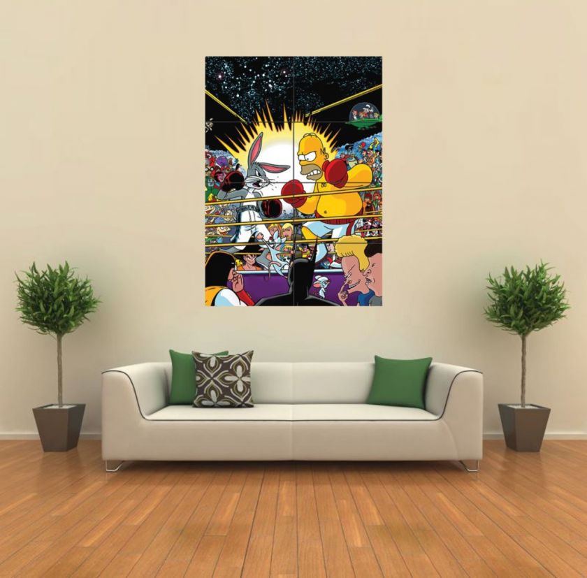 BUGS BUNNY VS HOMER SIMPSON NEW GIANT WALL POSTER G321  