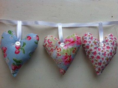   heart is made using cath kidston fabrics then finished off with ribbon