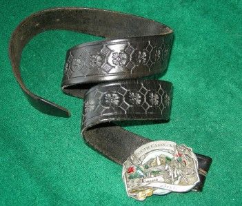 South Carolina Dixie Enameled Sisk Belt Buckle & Belt  