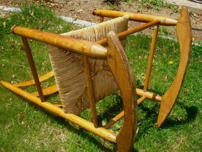 ROCKING CHAIR PETITE SHAKER STYLE RUSH SEAT OAK & MAPLE  