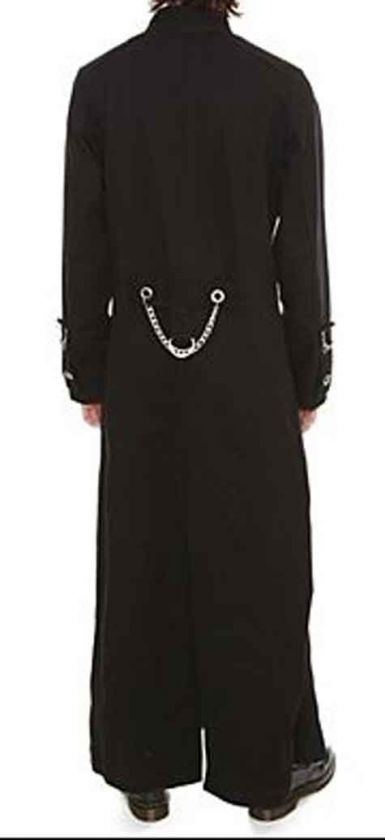 Tripp Hellbound Steampunk Goth Chain D Ring Stud Grommet Long Trench 