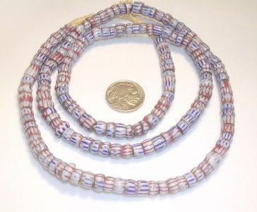   LAYER TRADE BEAD STRAND FROM THE CHEVRON FAMILY OF TRADE BEADS  