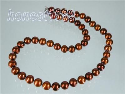 RARE 9 10mm CHOCOLATE SOUTH SEA PEARL NECKLACE 18 14K  