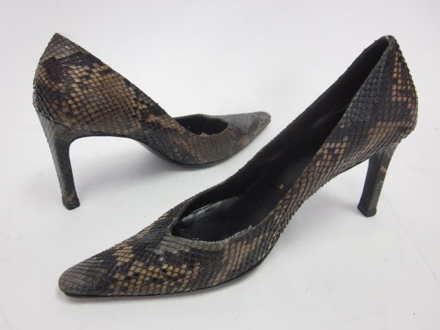 RICHARD TYLER Python Skin Classic Heels Pumps Sz 7.5 M  