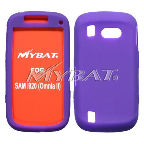 SILICONE SKIN CASE PURPLE FOR SAMSUNG I920 OMNIA II 2  