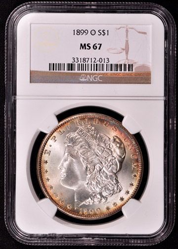 1899 O MORGAN S$1 NGC MS 67  