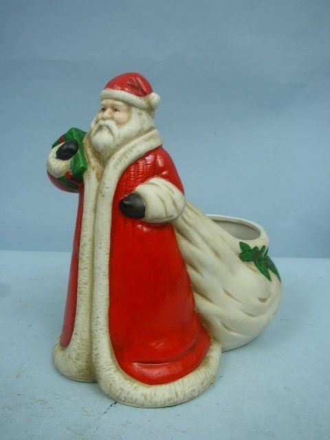 Claire Burke Ceramic Santa Planter 1990  