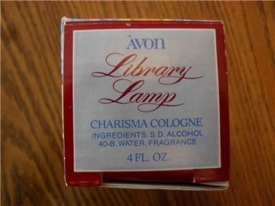 Vintage AVON Charisma Cologne in Library Lamp Bottle  