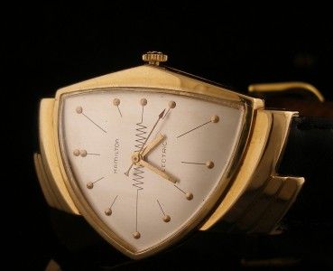 Rare Vintage 14K Hamilton Electric Ventura Mans Watch  