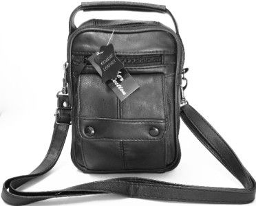 Man Black New Leather Shoulder Bag Wrist Organizer