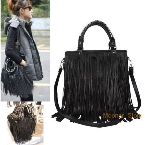 Fashion Punk Tassel Fringe Women handbag Shoulder Bag  