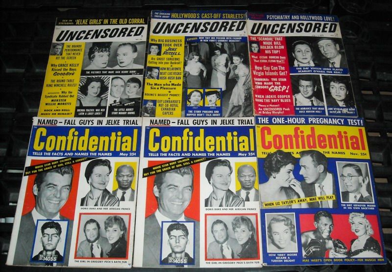 Vintage Hollywood 1950s Gossip Scandal Magazine 85pc Lot Marilyn 