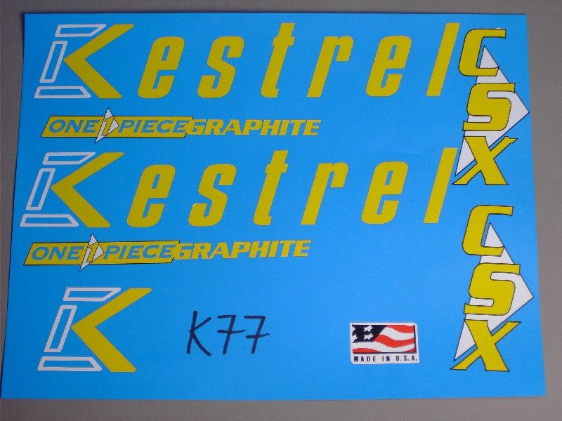 Decals Kestrel CSX late yellow/white #K77  