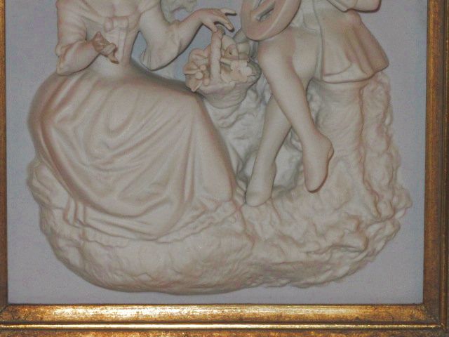   Porcelain Bisque Portraits Frame Scene Castle Park Sanssouci  