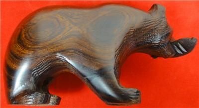 CARVED WOOD BEAR FISH SALMON FISHING RUSSIAN JAPAN USA  