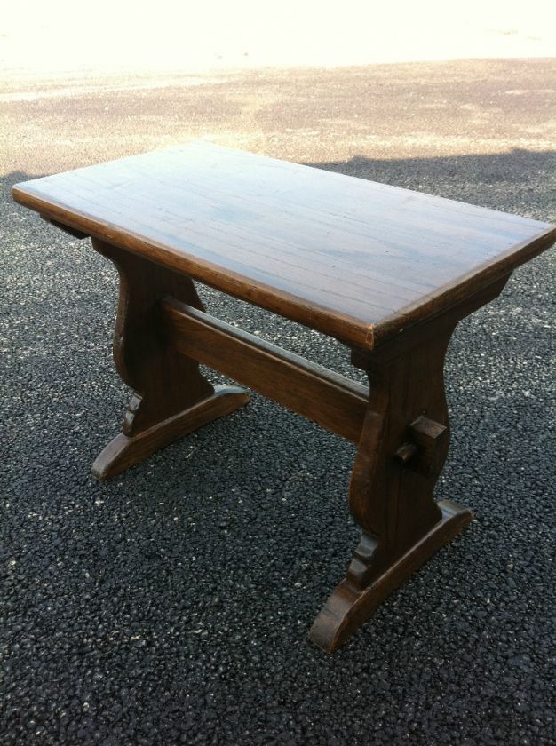 Small Solid Oak Bench  