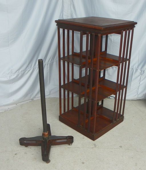 Antique Walnut Danner Revolving Bookcase  