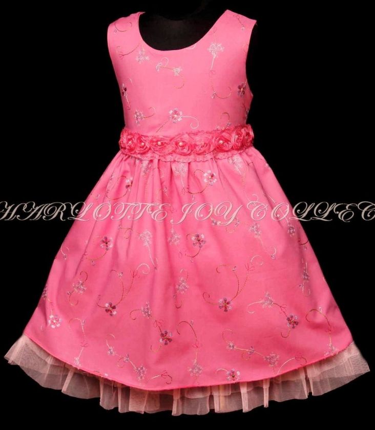 Baby Girls PINK party pageant dress age options SD134  