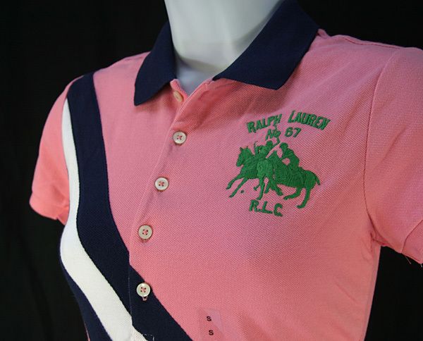 NWT Ralph Lauren Womens Dual Match Big Pony Mesh Polo Shirts Pink 