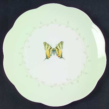 Lenox BUTTERFLY MEADOW Green Rim Dessert Plate 6293294  