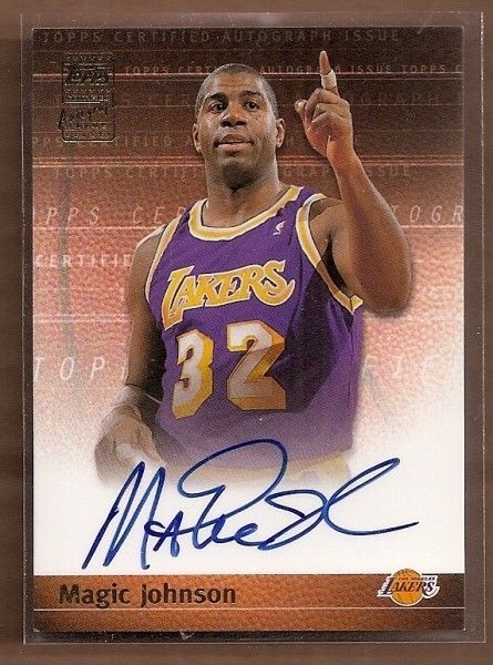 2000 01 Topps Autographs #TAEMJ Magic Johnson Auto  