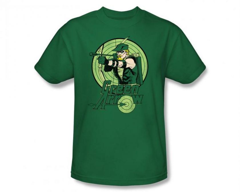 Green Arrow DC Comics Justice League Superhero T Shirt Tee  