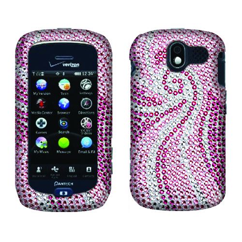 New For Verizon Pantech CDM8999 Crux Phoenix Tail Crystal Bling Stone 