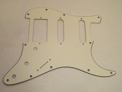   Stratocaster HSS Pickguard 3 Ply Parchment (Square Cut Out)  