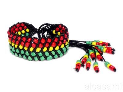 RASTA /REGGAE  JAMAICAN BRACELET  MACRAME HANDMADE PERU  