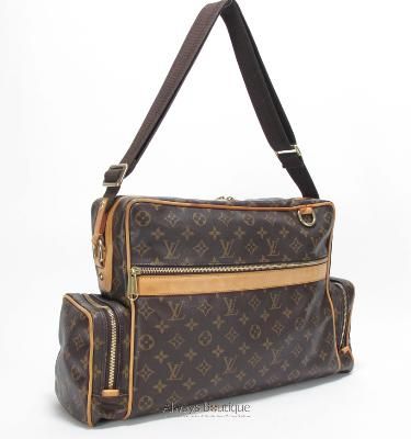 Authentic LOUIS VUITTON Monogram Sac Squash Carry On Duffle Tote Bag 