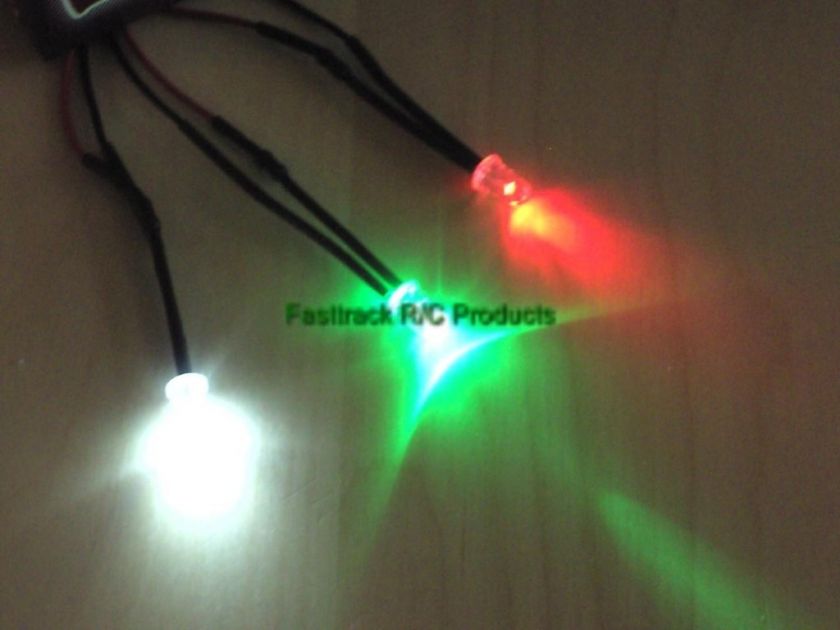 LED LIGHT KIT   3 NAV LIGHT   AIRCRAFT BOAT 3mm  