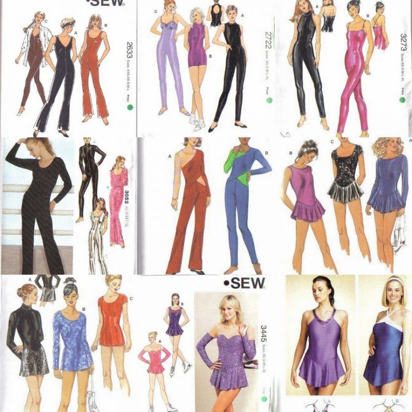   Sewing Pattern Misses Unitard Leotard Dance XS S M L XL w Plus Size