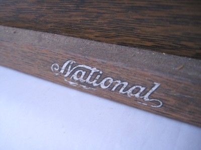 Antique Vintage Old National Cash Register Wood Grain Model 724 Dayton 