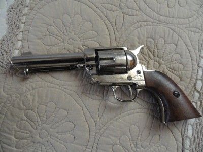 DENIX REPLICA PROP GUN PISTOL COLT .45 PEACEMAKER ,NICKLE FINISH DUMMY 