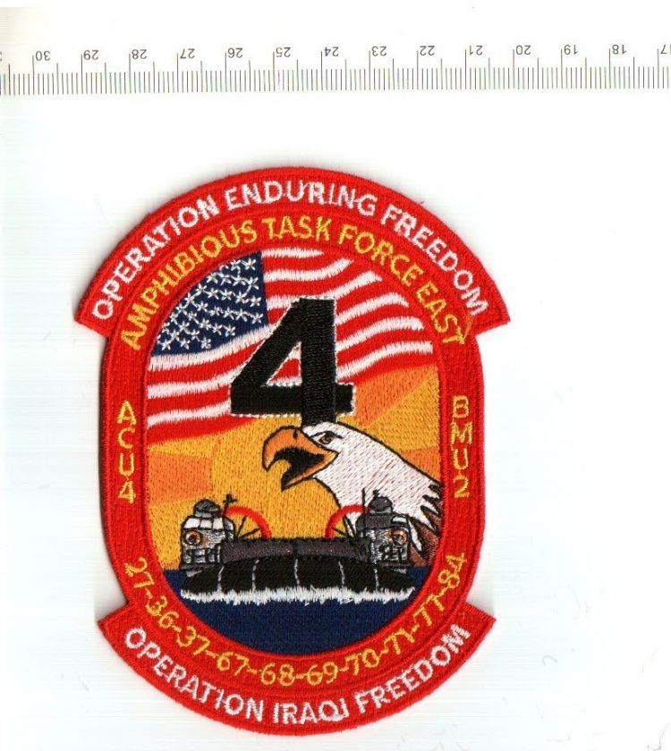   Task Force East ACU4 BMU2 Operation Iraqi Freedom Patch  