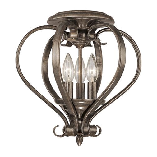 Vaxcel Monrovia 3 Light Flush Mount in Royal Bronze   CC35403RBZ 