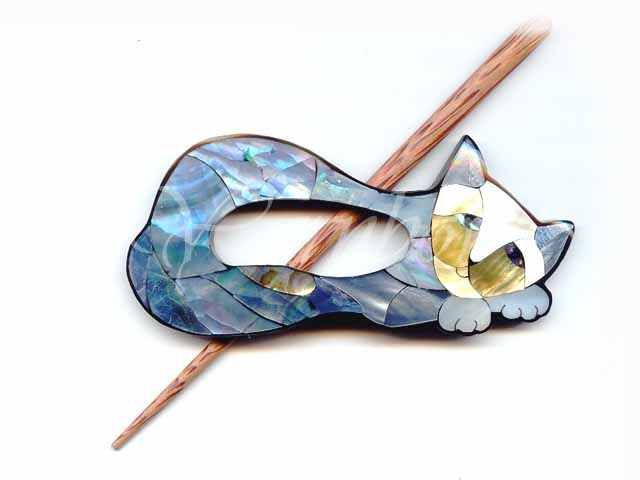 Buttons.etc Paradise Exotic Shawl Pin #41001 Cat  