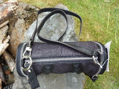 Makowsky Black Barrel Crossbody Handbag Stanton  