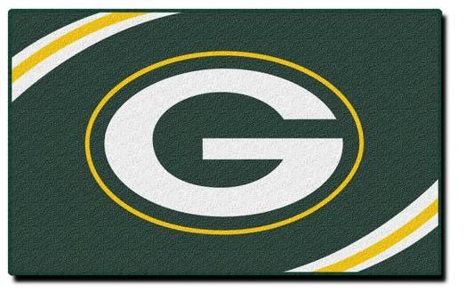 Green Bay Packers 2 Piece Rug Set New  