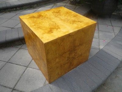   MID CENTURY MODERN MILO BAUGHMAN OLIVEWOOD CUBE SIDE TABLE 60S 70S