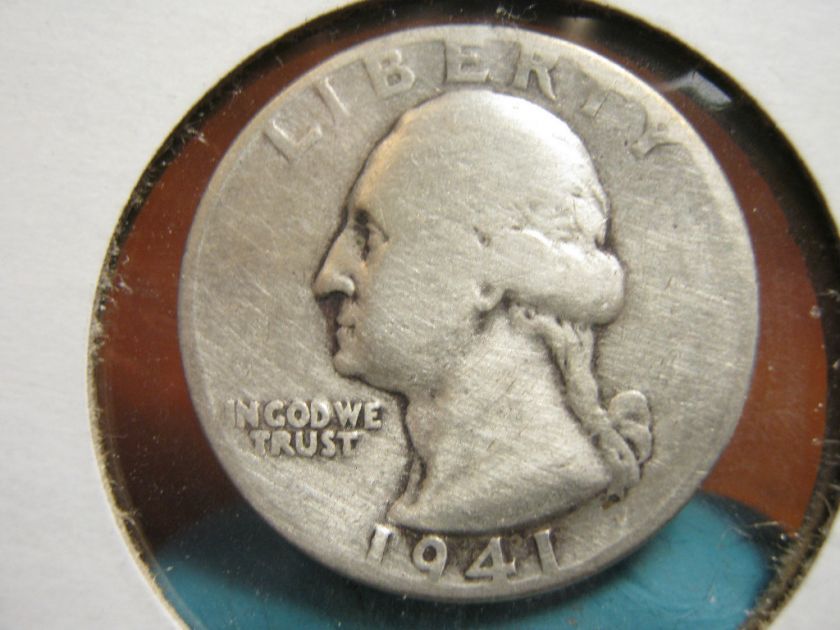 1941 Silver Washington Quarter,   