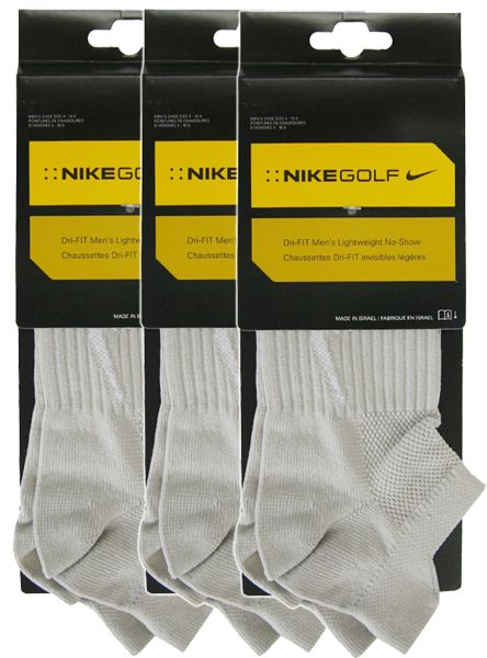 NIKE Dri Fit Mens Lightweight No Show Socks   Gray LG  