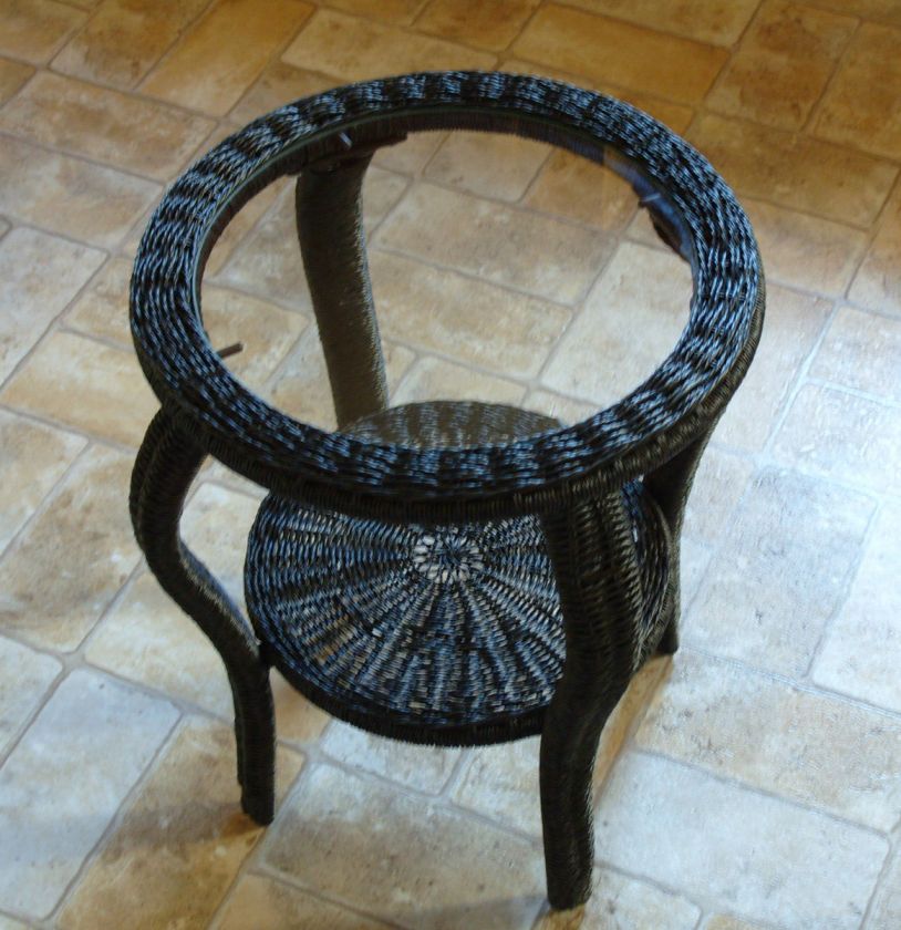 Avington All Weather Outdoor Wicker Side Accent Table  
