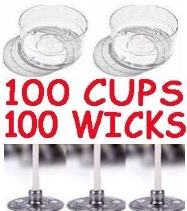 TEALIGHT CANDLE MAKING SUPPLIES 100 CUPS/100 WICKS  