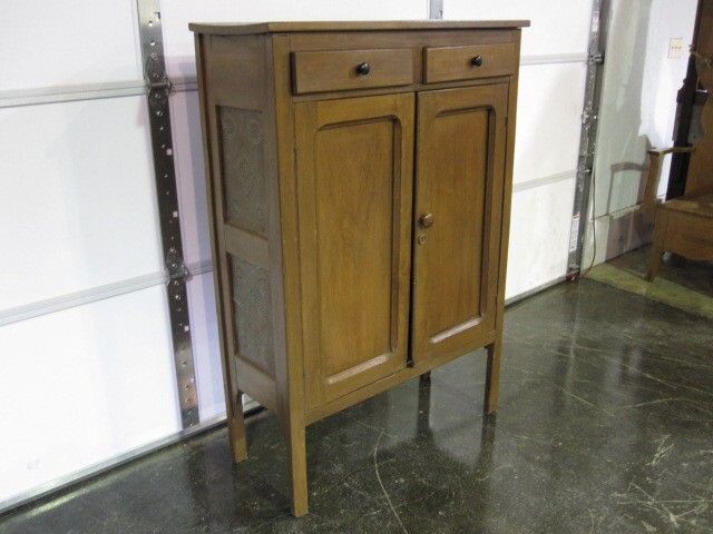 Primitive Antique Walnut Pie Safe w 4 Tin Punch Panels Good Original 