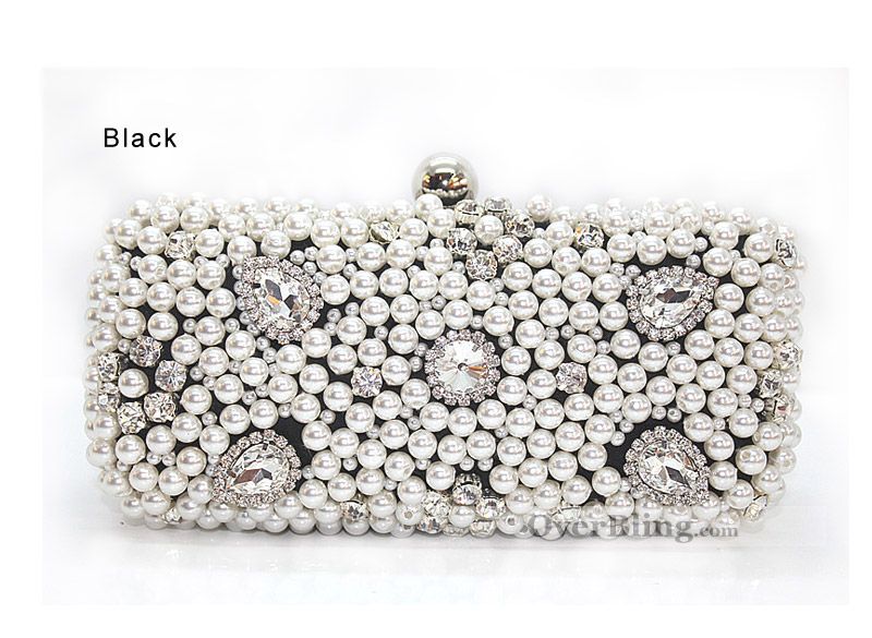 T27001 Ladys Imitation Pearl Clutch/Evening Bag Handbag Party Bags 