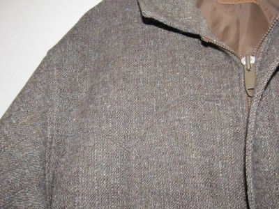 Vintage mens Pendleton tweed brown & gray wool western jacket coat L 