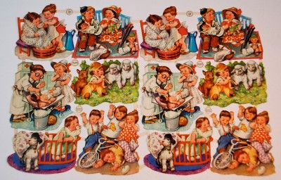 VINTAGE GERMAN PZB LITTLE CHILDREN PAPER DOLLS  