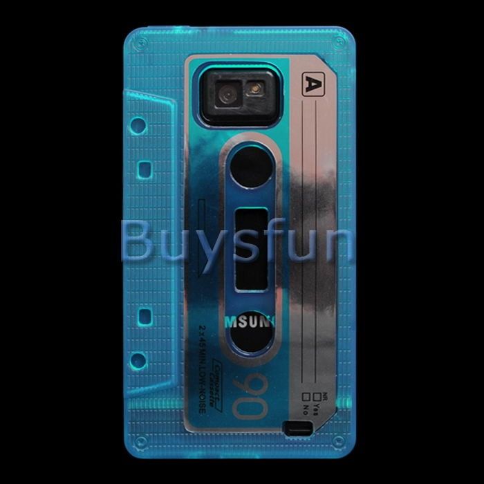 Classic Cassette GEL Cover Case Skin for Samsung Galaxy S2 S II i9100 